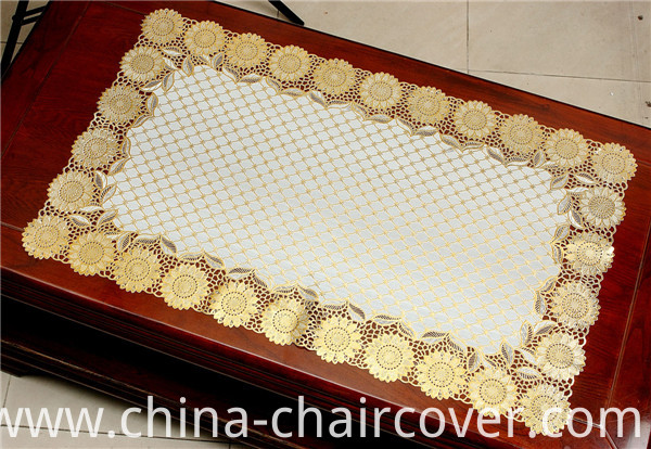 Popular PVC Placemat with Lace Gold Factory